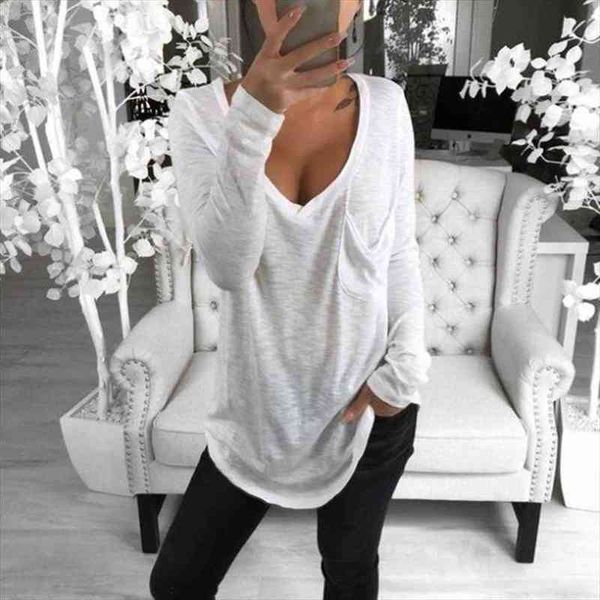 basict shirt women long sleeve womens 2020 spring autumn tee shirt women loose pocket t cotton plus size tees, White
basict shirt women long sleeve womens 2020 spring autumn tee shirt women loose pocket t cotton plus size tees, White