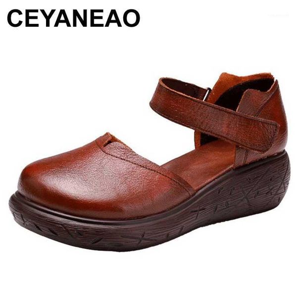 ceyaneao promotion round head genuine leather sandals classic comfort woman shoes wedge sandals 2020 famous summer shoes women1, Black
ceyaneao promotion round head genuine leather sandals classic comfort woman shoes wedge sandals 2020 famous summer shoes women1, Black
