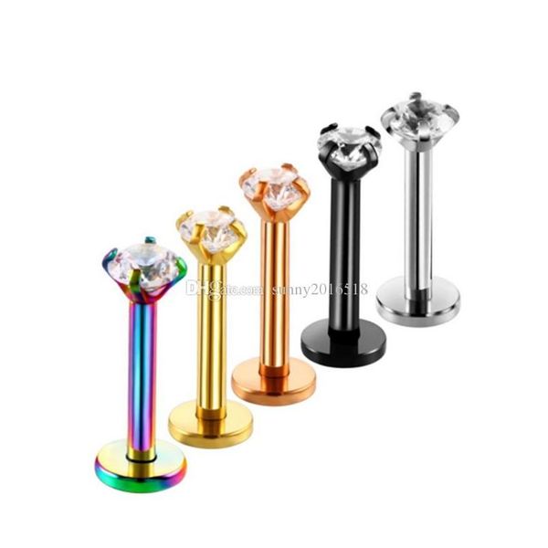punk crystal cubic zirconia lip ring steel ear earring studs internal thread prong gem 16g tragus helix labret p sqccof queen66, Black
punk crystal cubic zirconia lip ring steel ear earring studs internal thread prong gem 16g tragus helix labret p sqccof queen66, Black