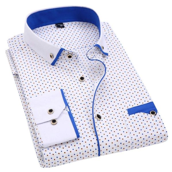 men's casual shirts long sleeved printed shirt 2021 fashion lapels slim fit male business soft men clothes camisas para hombre, White;black
men's casual shirts long sleeved printed shirt 2021 fashion lapels slim fit male business soft men clothes camisas para hombre, White;black