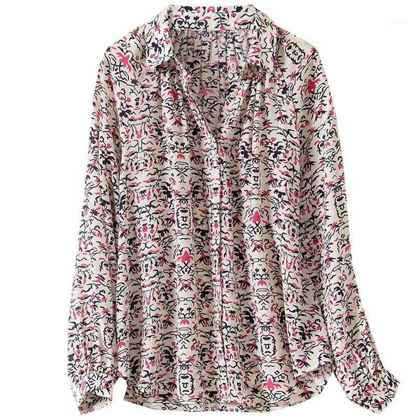 long printed silk sleeves front new1 woman blouson buttons oversized shirt blouse 2020ss bbauc