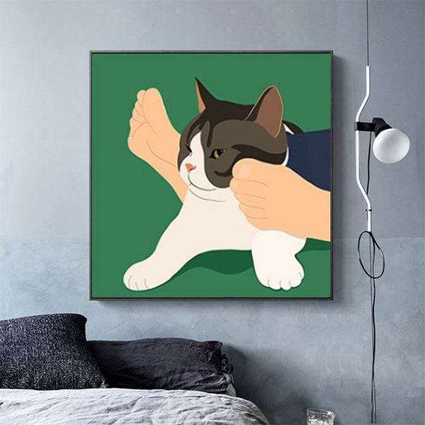 modern abstract oil painting cartoon cute cat animal posters and prints wall art canvas pictures for nursery kids room home decoration
modern abstract oil painting cartoon cute cat animal posters and prints wall art canvas pictures for nursery kids room home decoration