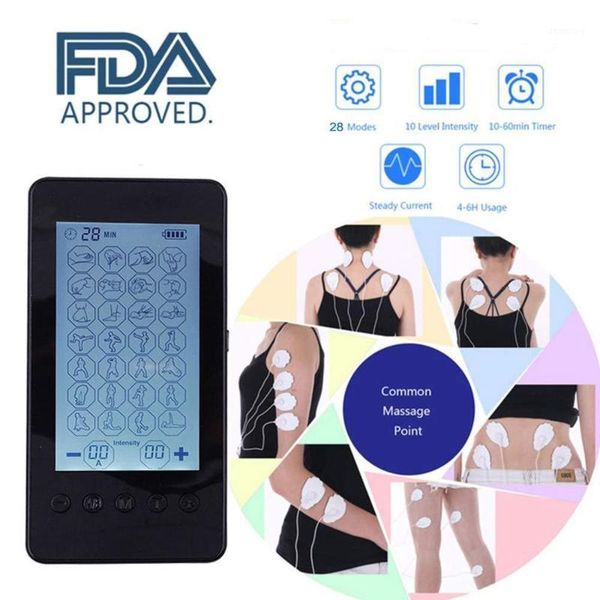 tens ems massager muscle stimulation electric personal nerve stimulator dual channel 28 mode lcd display massager body +10 pads1
tens ems massager muscle stimulation electric personal nerve stimulator dual channel 28 mode lcd display massager body +10 pads1