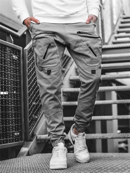 2020 men's big pocket cargo pants trousers casual men jogger pants fashion stitching zipper sportswear cotton fitness sweatpants lj2010, Black
2020 men's big pocket cargo pants trousers casual men jogger pants fashion stitching zipper sportswear cotton fitness sweatpants lj2010, Black