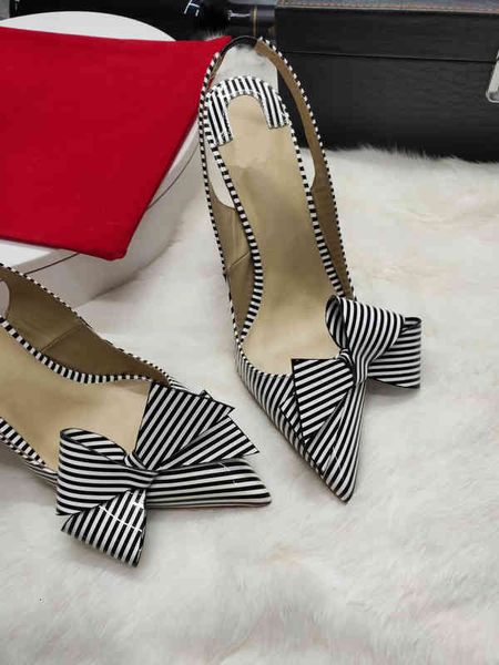 designer fashion women shoes stripe bow slingback point toe stiletto heel high heels pumps bride wedding brand, Black
designer fashion women shoes stripe bow slingback point toe stiletto heel high heels pumps bride wedding brand, Black