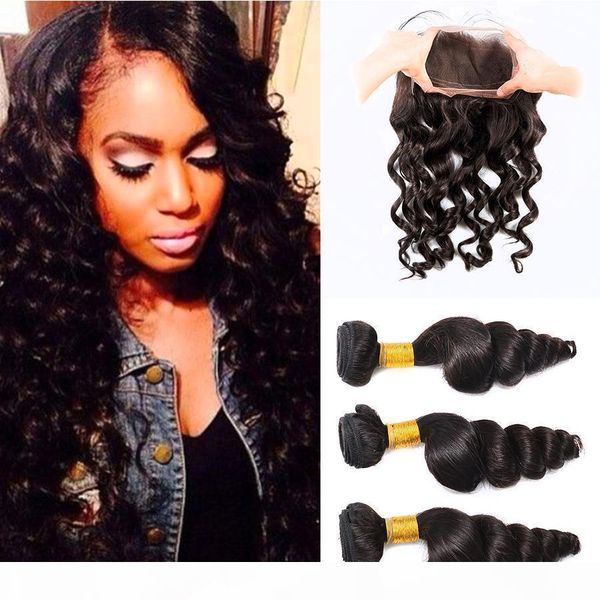 8a brazilian loose wave curly 360 full frontal lace band closure from ear to ear with 3pcs unprocessed human hair bundles 4pcs lot, Black;brown 
8a brazilian loose wave curly 360 full frontal lace band closure from ear to ear with 3pcs unprocessed human hair bundles 4pcs lot, Black;brown
