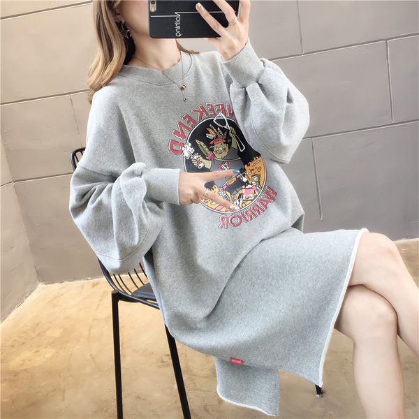 2021 new female spring fall from cartoons printed hoodies style casual oversized kpop with hoodie dress the neck pullover pc97, Black
2021 new female spring fall from cartoons printed hoodies style casual oversized kpop with hoodie dress the neck pullover pc97, Black