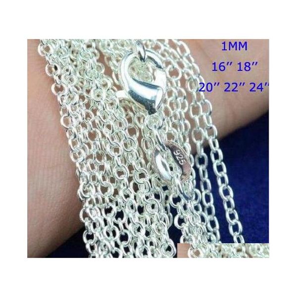 100pcs /lot 925 sterling silver plating rolo " o " chain necklaces 1mm 16/18/20/22/24'' 925 silver chains fit pendant je
100pcs /lot 925 sterling silver plating rolo " o " chain necklaces 1mm 16/18/20/22/24'' 925 silver chains fit pendant je