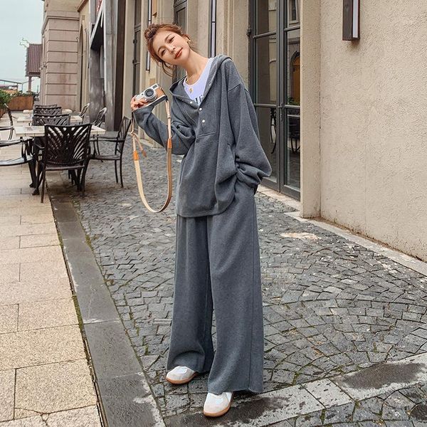 women's casual tracksuits hoodie outfits two piece set oversize female home suit loose sweatshirt and pant 2020 new1, Black
women's casual tracksuits hoodie outfits two piece set oversize female home suit loose sweatshirt and pant 2020 new1, Black