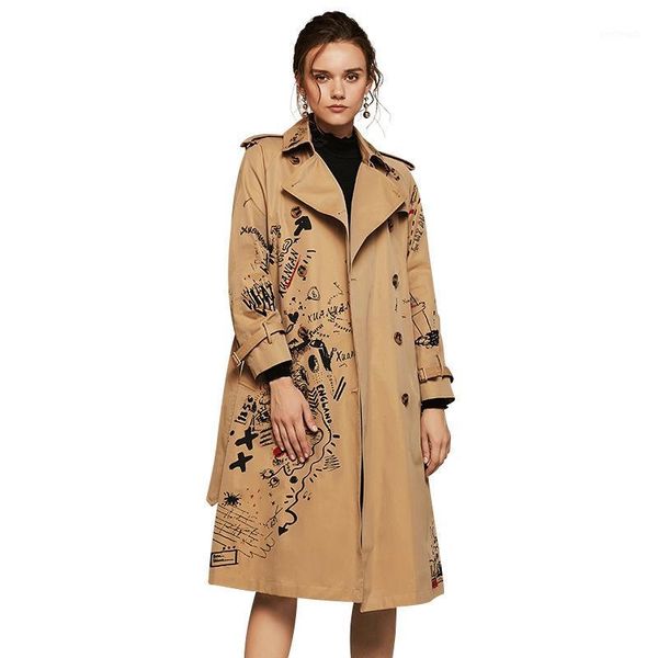 women's trench coats wqjgr 2021 autumn and winter coat women long sleeve printing windbreaker femme1, Tan;black
women's trench coats wqjgr 2021 autumn and winter coat women long sleeve printing windbreaker femme1, Tan;black