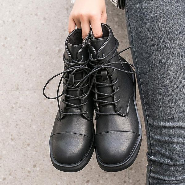 retro martin boots girl short plus velvet warm locomotive boots wo' lady shoes -40, Black
retro martin boots girl short plus velvet warm locomotive boots wo' lady shoes -40, Black