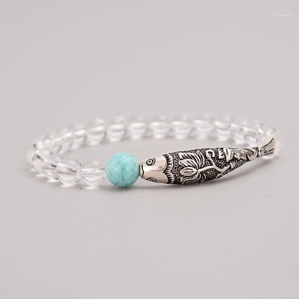 antique fish charm bracelet amazonite stones pure crystal beaded yoga meditation jewelry1, Golden;silver
antique fish charm bracelet amazonite stones pure crystal beaded yoga meditation jewelry1, Golden;silver