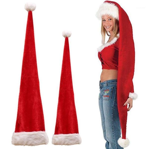 153cm extra long red christmas hat 86cm child plush santa claus cap for new year xmas party decoration hats costume pompom1
153cm extra long red christmas hat 86cm child plush santa claus cap for new year xmas party decoration hats costume pompom1