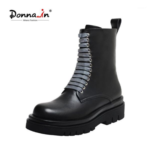 donna-in autumn winter women genuine leather snow boots women casual platform boots round toe lace up zip design ankle1, Black
donna-in autumn winter women genuine leather snow boots women casual platform boots round toe lace up zip design ankle1, Black