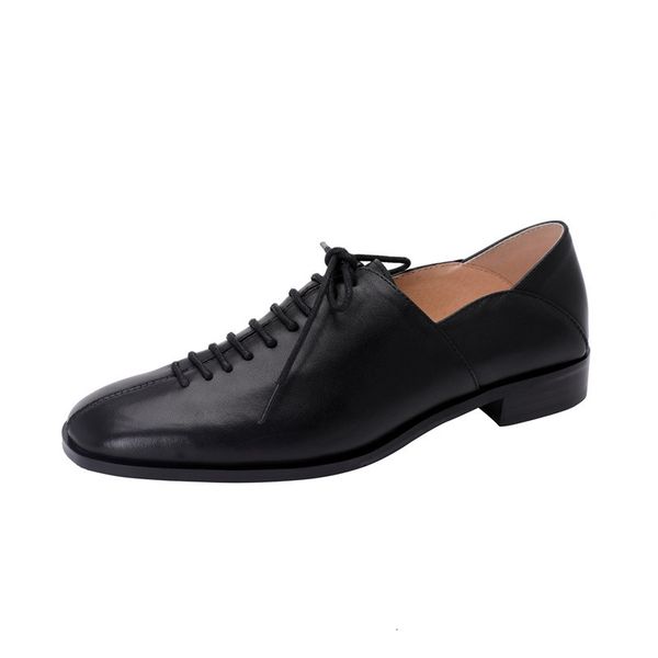 2021 new genuine women's lace up shoes one single spring autumn white 14xu, Black
2021 new genuine women's lace up shoes one single spring autumn white 14xu, Black