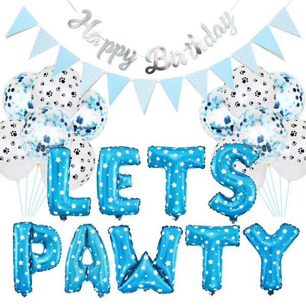 pet dog birthday lets pawty letter balloon decoration set girl boy celebration
pet dog birthday lets pawty letter balloon decoration set girl boy celebration