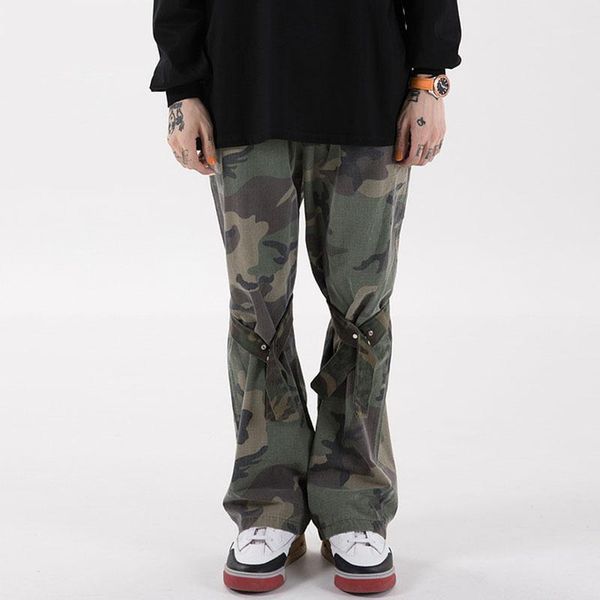 streetwear knee strap flared pants ribbon camouflage pants tooling loose men's wear fashion hip hop trousers1, Black
streetwear knee strap flared pants ribbon camouflage pants tooling loose men's wear fashion hip hop trousers1, Black