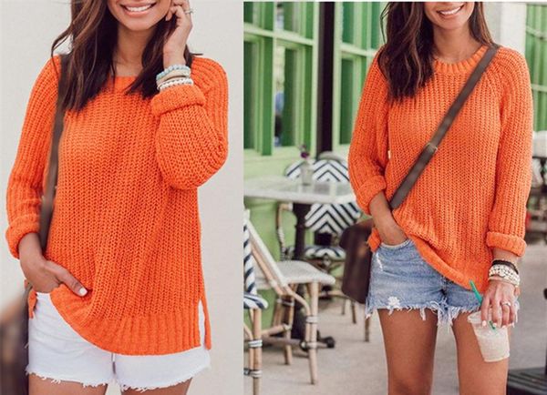 new 2020 autumn and winter street trendy pullover round neck loose women's knit sweater, White;black
new 2020 autumn and winter street trendy pullover round neck loose women's knit sweater, White;black