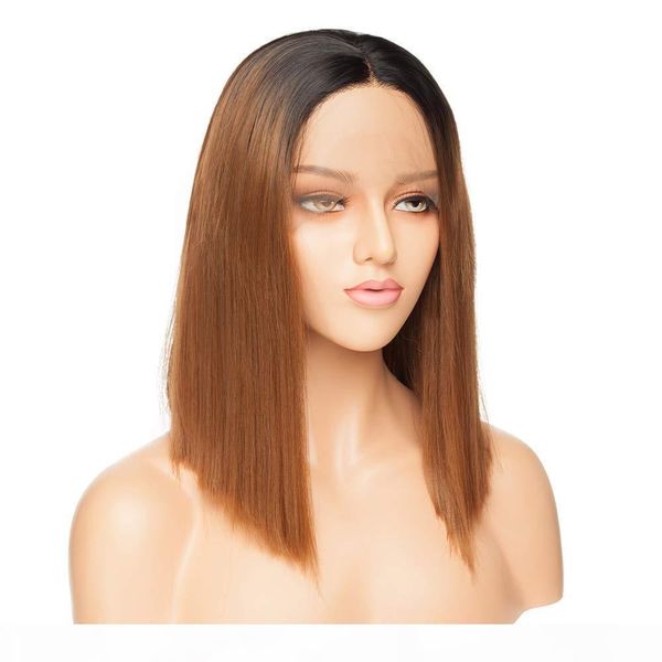 black roots ombre light brown straight 1b 27# short bob wigs synthetic lace front wigs for women middle part heat resistant
black roots ombre light brown straight 1b 27# short bob wigs synthetic lace front wigs for women middle part heat resistant