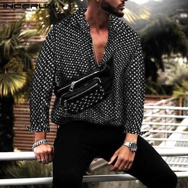 incerun autumn polka dot fashion men shirt button high street lapel neck long sleeve chic brand shirt men camisa s-5xl 20191, White;black
incerun autumn polka dot fashion men shirt button high street lapel neck long sleeve chic brand shirt men camisa s-5xl 20191, White;black