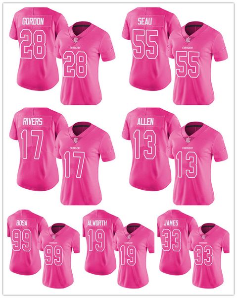 los angeles chargers women 28 melvin gordon 17 philip rivers limited jersey football pink rush fashion, Black;red
los angeles chargers women 28 melvin gordon 17 philip rivers limited jersey football pink rush fashion, Black;red