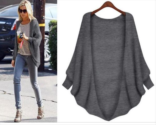 lazy wind loose in the long section of womens solid color sweater shawl coat bat sleeve autumn and winter leisure knit cardigan, White;black
lazy wind loose in the long section of womens solid color sweater shawl coat bat sleeve autumn and winter leisure knit cardigan, White;black