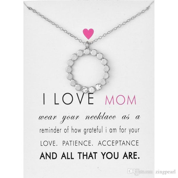 i love mom circle pendant choker card with gold silver cz chain necklaces women fashion jewelry for mother
i love mom circle pendant choker card with gold silver cz chain necklaces women fashion jewelry for mother