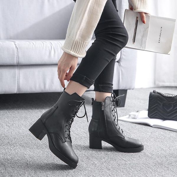boots women 2021 autumn winter zipper waterproof platform thick-soled short high heel ladies shoes, Black
boots women 2021 autumn winter zipper waterproof platform thick-soled short high heel ladies shoes, Black