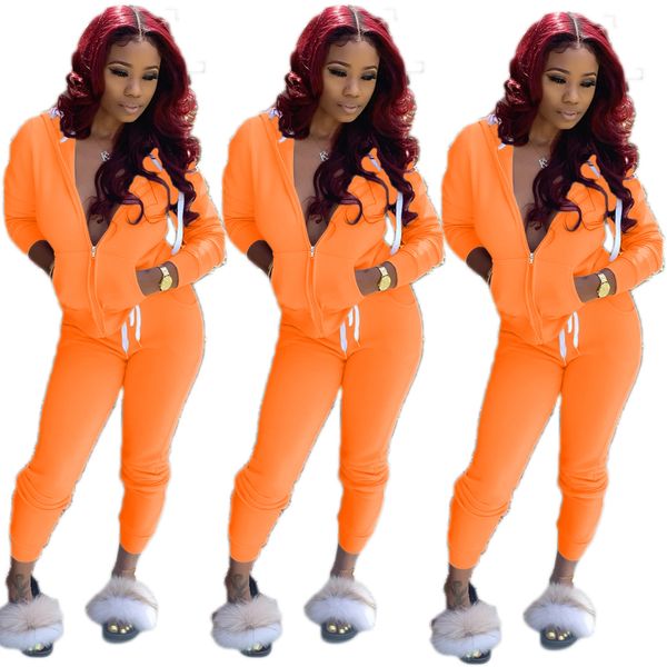 a8075 2021 autumn and winter style european and american women's solid color suit sports two-piece suit, White
a8075 2021 autumn and winter style european and american women's solid color suit sports two-piece suit, White
