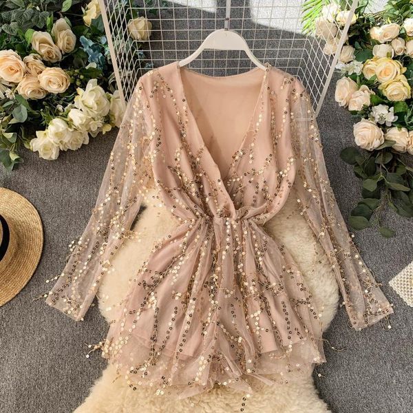 new night v-neck long sleeve slim broad-legged couplet playsuits sequin rompers womens jumpsuit1, Black;white
new night v-neck long sleeve slim broad-legged couplet playsuits sequin rompers womens jumpsuit1, Black;white