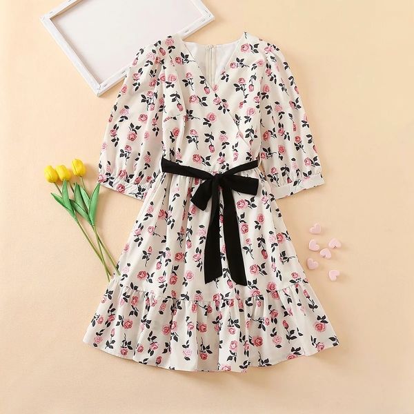 french style early autumn 2020 new women's fashion versatile show thin printed v-neck lace up dress mid long long skirt length skirt t, Black;gray
french style early autumn 2020 new women's fashion versatile show thin printed v-neck lace up dress mid long long skirt length skirt t, Black;gray