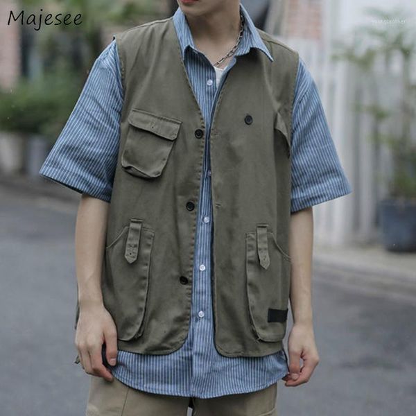 men's vests men vintage multi-pockets safari style chic retro sleeveless coats mens waistcoats harajuku loose couples hip-hop1, Black;white
men's vests men vintage multi-pockets safari style chic retro sleeveless coats mens waistcoats harajuku loose couples hip-hop1, Black;white