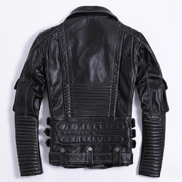 2020 men's brand motorcycle with belt slim fit professional moto biker jacket stylish genuine leather coat male, Black
2020 men's brand motorcycle with belt slim fit professional moto biker jacket stylish genuine leather coat male, Black
