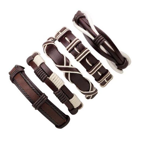 5pcs/set bracelet men multilayer leather bangles punk charm braided multi layer wrap trendy bracelet armband pulser bbywbm, Golden;silver
5pcs/set bracelet men multilayer leather bangles punk charm braided multi layer wrap trendy bracelet armband pulser bbywbm, Golden;silver