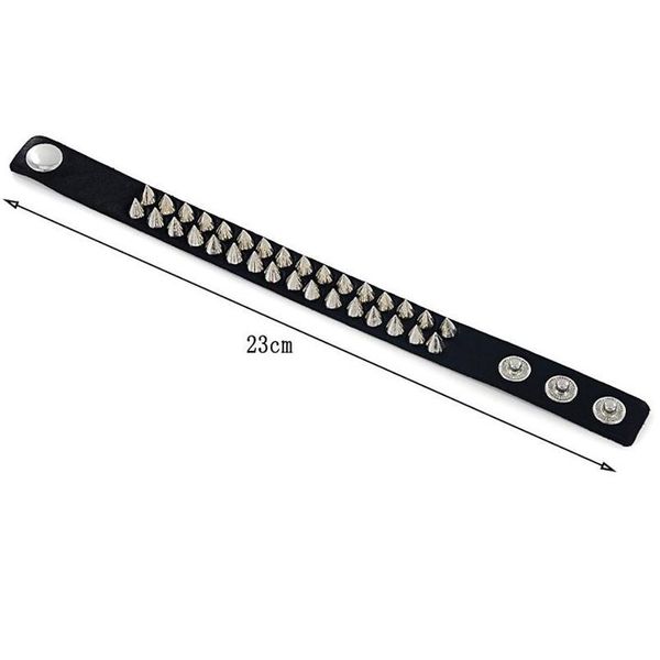 gothic delicate cuspidal spikes rivet cone stud cuff black leather bracelets bangles punk bracelet for women men jllwrt, White
gothic delicate cuspidal spikes rivet cone stud cuff black leather bracelets bangles punk bracelet for women men jllwrt, White