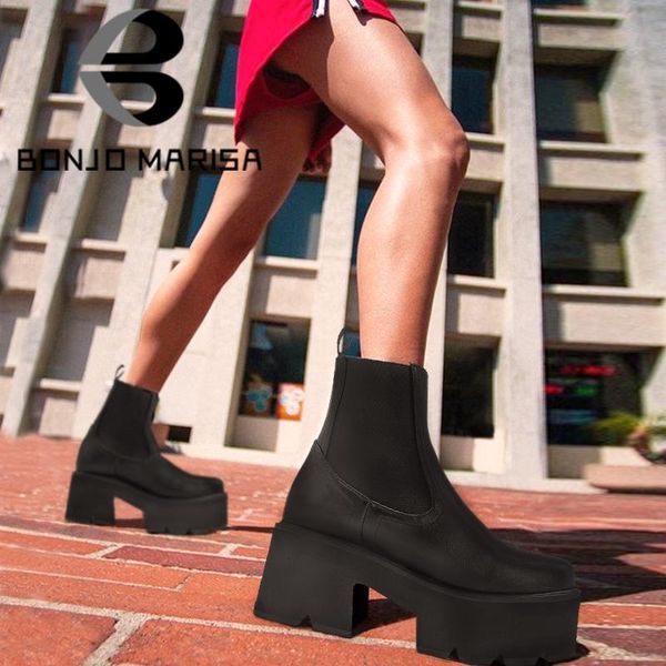 boots bonjomarisa ladies cool punk platform concise slip-on brand ankle women 2021 high chunky heels shoes woman, Black
boots bonjomarisa ladies cool punk platform concise slip-on brand ankle women 2021 high chunky heels shoes woman, Black