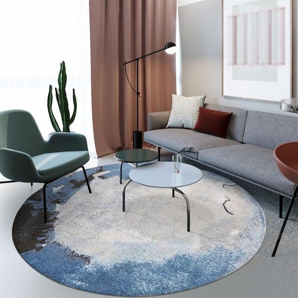 post modern pattern round shaped art living room rug, big size nordic style home decoration machine weaved bedside carpet1 
post modern pattern round shaped art living room rug, big size nordic style home decoration machine weaved bedside carpet1