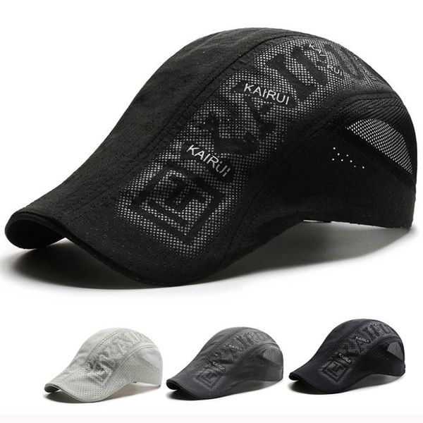 berets ht3215 summer beret men women sun hat breathable mesh cap adjustable ivy sboy flat male, Blue;gray
berets ht3215 summer beret men women sun hat breathable mesh cap adjustable ivy sboy flat male, Blue;gray