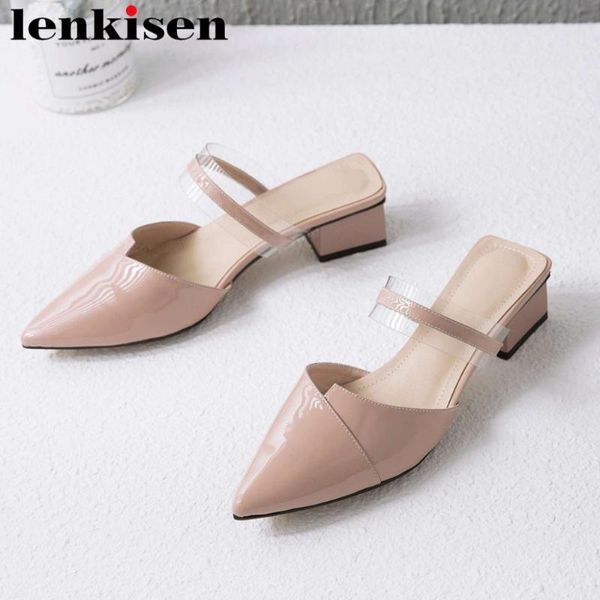 lenkisen art design classic jelly shoes real leather summer casual shoes slip on mules pointed toe low square heels pumps l03, Black
lenkisen art design classic jelly shoes real leather summer casual shoes slip on mules pointed toe low square heels pumps l03, Black