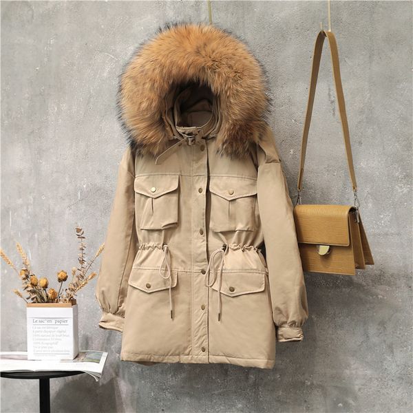 down winter hooded raccoon skin thicken warm puffer jackets parka womens drawstring mujer shelters g0md, Black
down winter hooded raccoon skin thicken warm puffer jackets parka womens drawstring mujer shelters g0md, Black