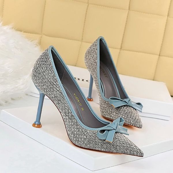 2021 spring fashion women 9.5cm blue thin high heels pumps stiletto sweet lady butterfly knots office ladies bridal dress shoes #kz6p, Black
2021 spring fashion women 9.5cm blue thin high heels pumps stiletto sweet lady butterfly knots office ladies bridal dress shoes #kz6p, Black