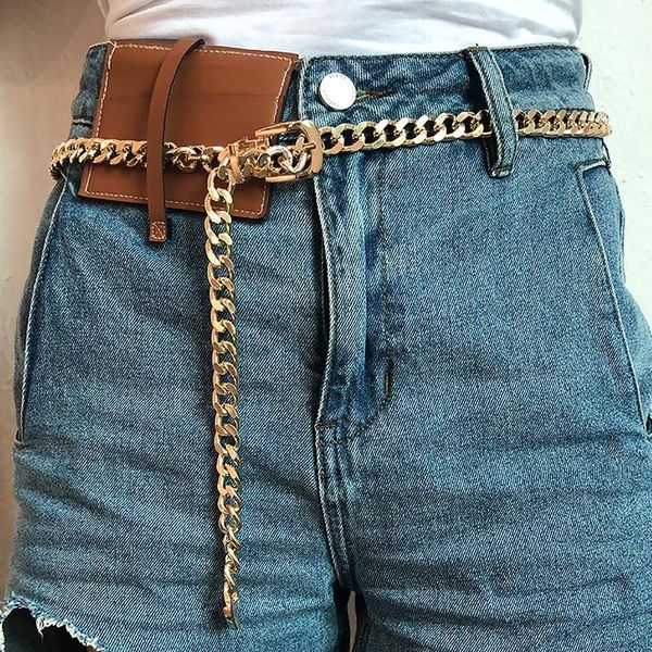 fashion elegant ladies waist chain metal chain belt wild thin waistband women dress decoration belts, Black;brown
fashion elegant ladies waist chain metal chain belt wild thin waistband women dress decoration belts, Black;brown