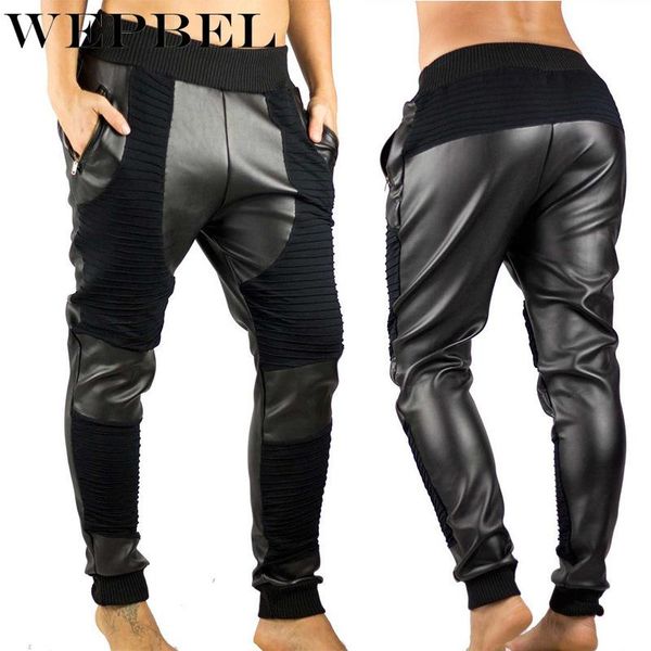 wepbel pu leather pants men trousers men pants tight elastic waist slim feet pencil, Black
wepbel pu leather pants men trousers men pants tight elastic waist slim feet pencil, Black