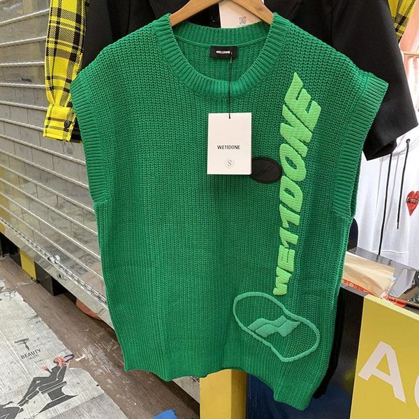 3d foam printing well done sweater men women 1:1 green loose well done sweater vest 20ss autumn winter, White;black
3d foam printing well done sweater men women 1:1 green loose well done sweater vest 20ss autumn winter, White;black