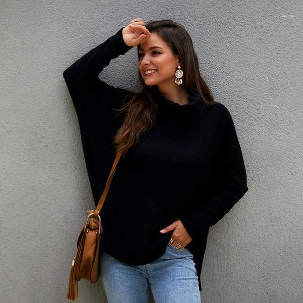 womens turtleneck pullover split fashion loose jumper sweater knitted high neck baggy chunky 1, White;black
womens turtleneck pullover split fashion loose jumper sweater knitted high neck baggy chunky 1, White;black