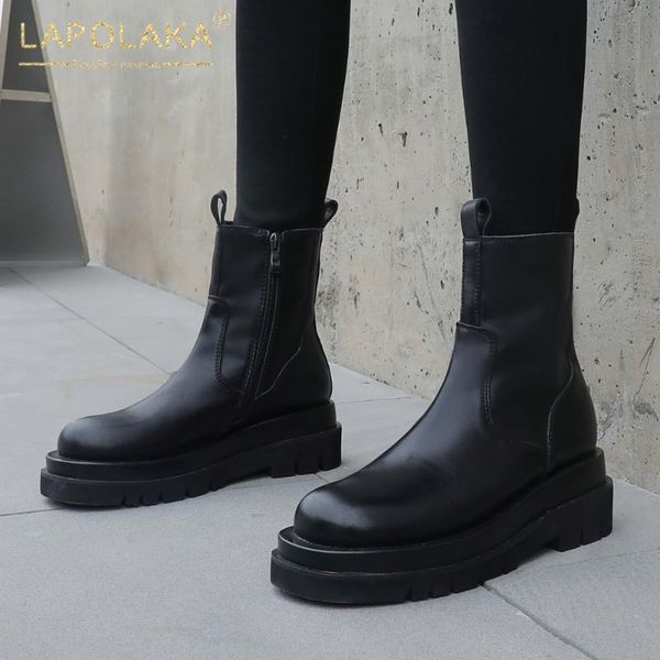 lapolaka new arrivals genuine leather zipper ankle boots women shoes platform comfy luxury non-slip spring cool boots ladies, Black
lapolaka new arrivals genuine leather zipper ankle boots women shoes platform comfy luxury non-slip spring cool boots ladies, Black