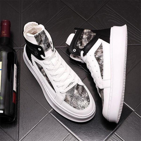 new luxury print men high leather casual flats hip hop skateboard shoes ankle boots punk designe sneakers zapatillas hombre, Black
new luxury print men high leather casual flats hip hop skateboard shoes ankle boots punk designe sneakers zapatillas hombre, Black