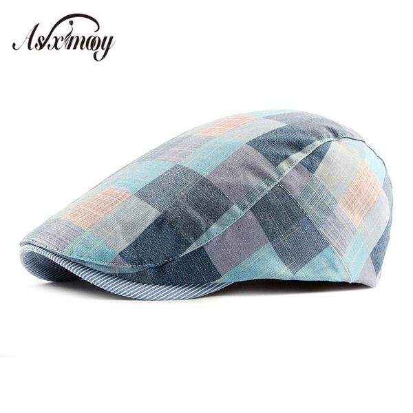 berets 2021 fashion caps for women men spring summer plaid print sun beret hat homme femme casual cotton flat cap adjustable, Blue;gray
berets 2021 fashion caps for women men spring summer plaid print sun beret hat homme femme casual cotton flat cap adjustable, Blue;gray