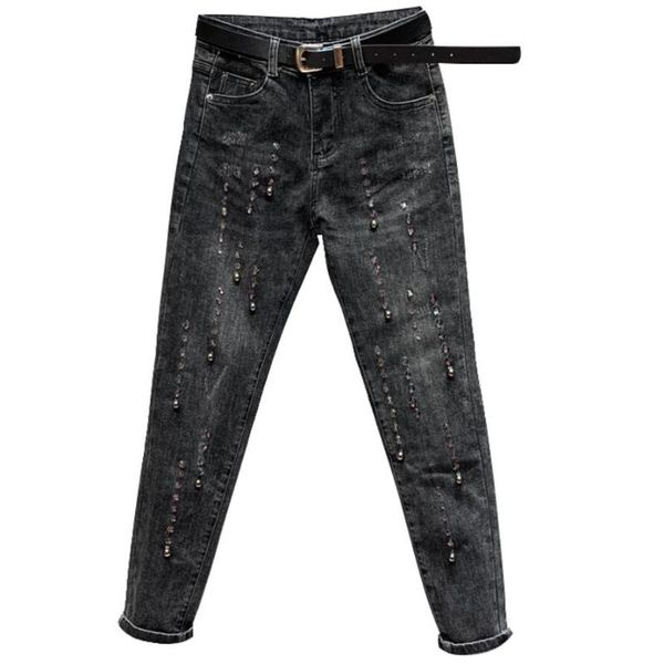 women's jeans fashion drill women 2021 spring autumn high waist loose harem pants plus size, Blue
women's jeans fashion drill women 2021 spring autumn high waist loose harem pants plus size, Blue
