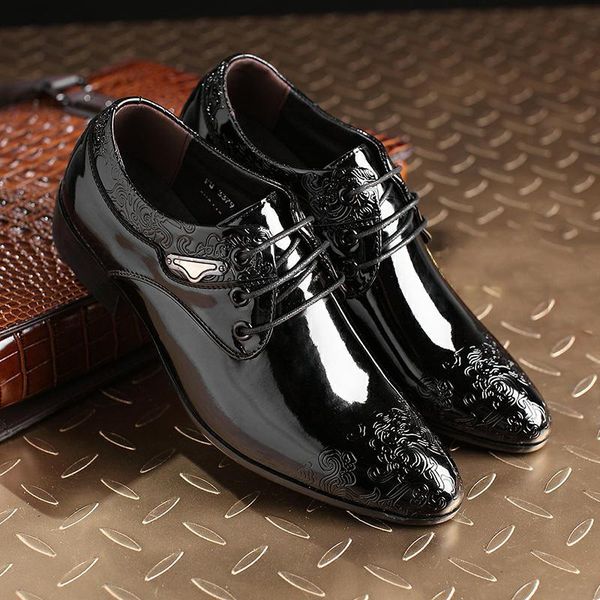 merkmak new pu leather men shoes fashion lace-up oxfords shoes business formal footwear big size party wedding footwear for men, Black
merkmak new pu leather men shoes fashion lace-up oxfords shoes business formal footwear big size party wedding footwear for men, Black